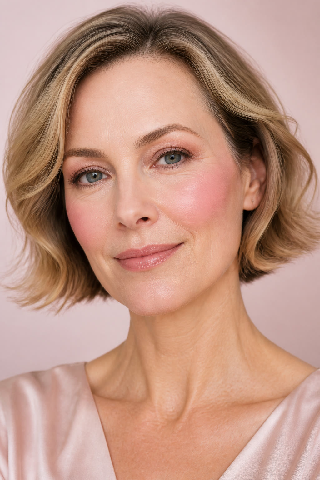 Rosé Bloom - Cream + Powder Blush Duo shown on model