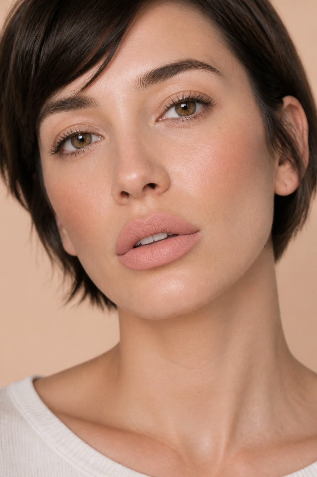 Sienna Silk - Liquid Lip Stain + Sculpting Cream Liner shown on model